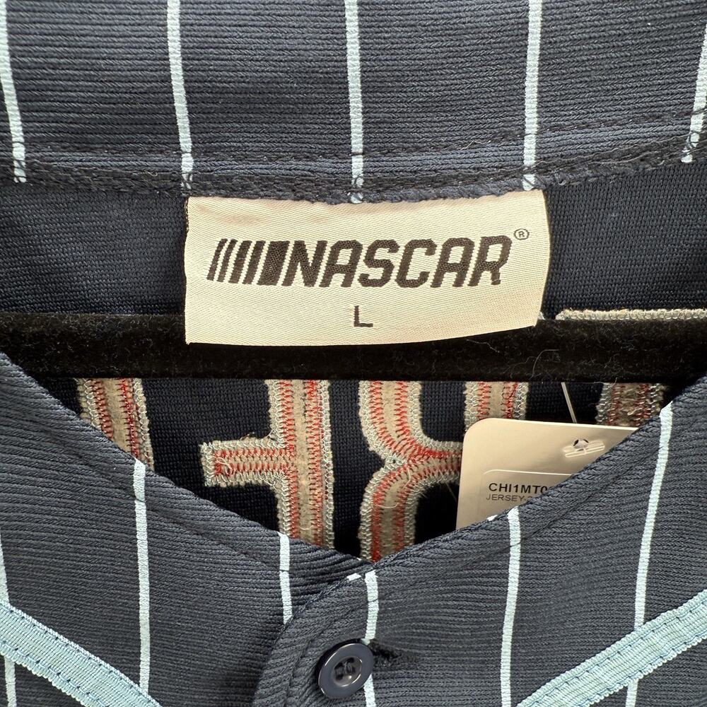 NASCAR Jersey Men Chicago Street Race 2024 Baseball Pinstripe Navy Blue Large - Picture 3 of 9